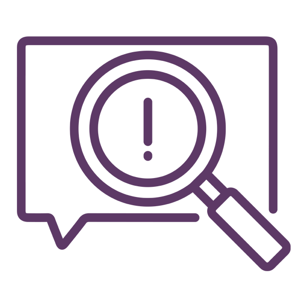 purple identify icon